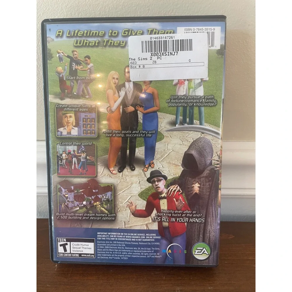The Sims 2 PC CD-ROM Game EA Maxis Life Simulation Strategy 2004 Vintage